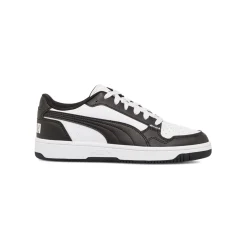 Sneakers ragazzo nere e bianche con logo Puma Reb-L