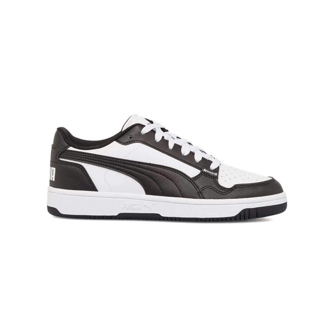 Sneakers ragazzo nere e bianche con logo Puma Reb-L