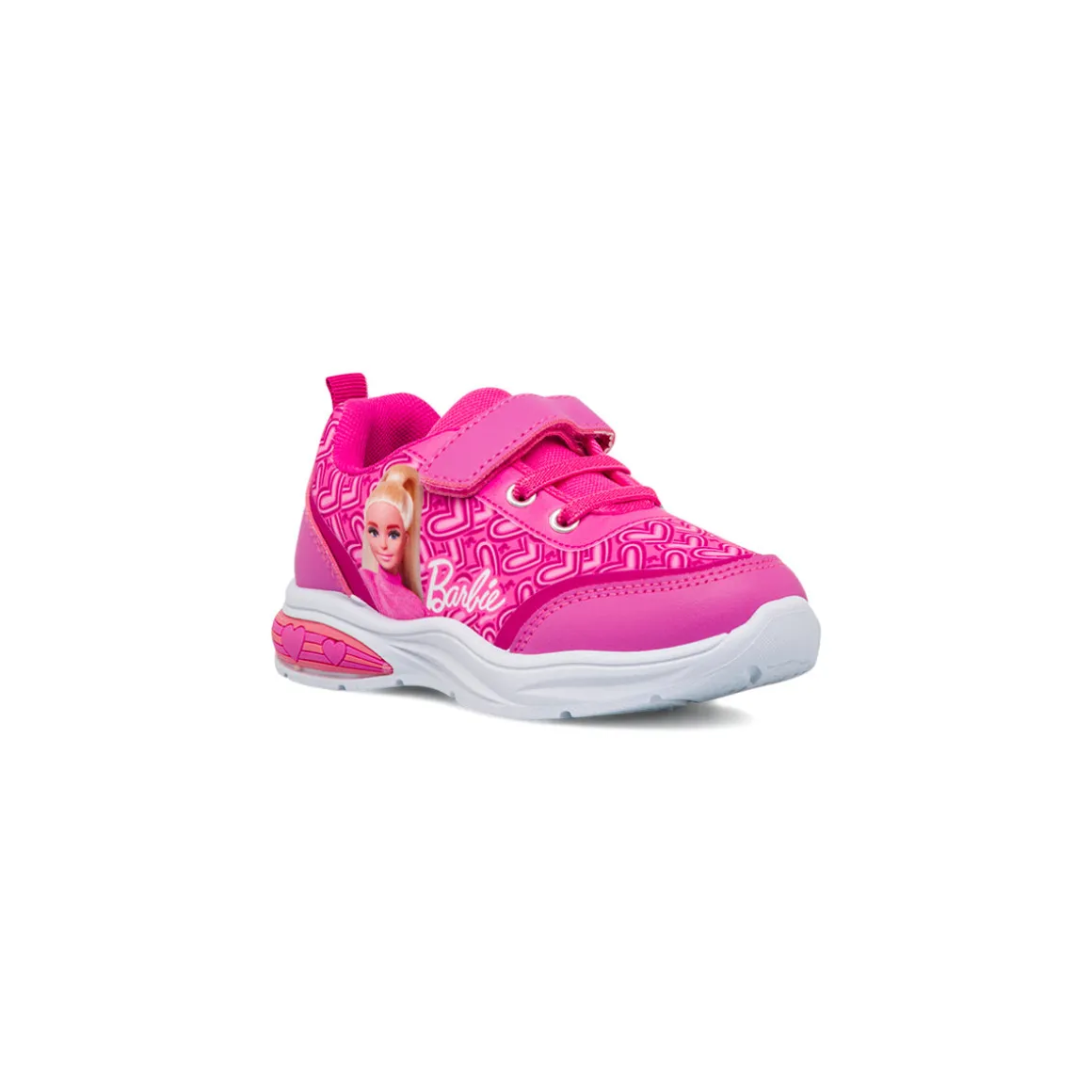 Sneakers rosa bambina primi passi Barbie con luci