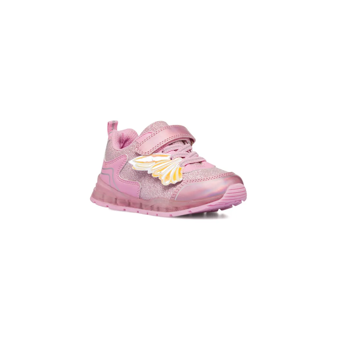 Sneakers rosa da bambina Le Scarpe di Alice con luci e dettagli iridescenti