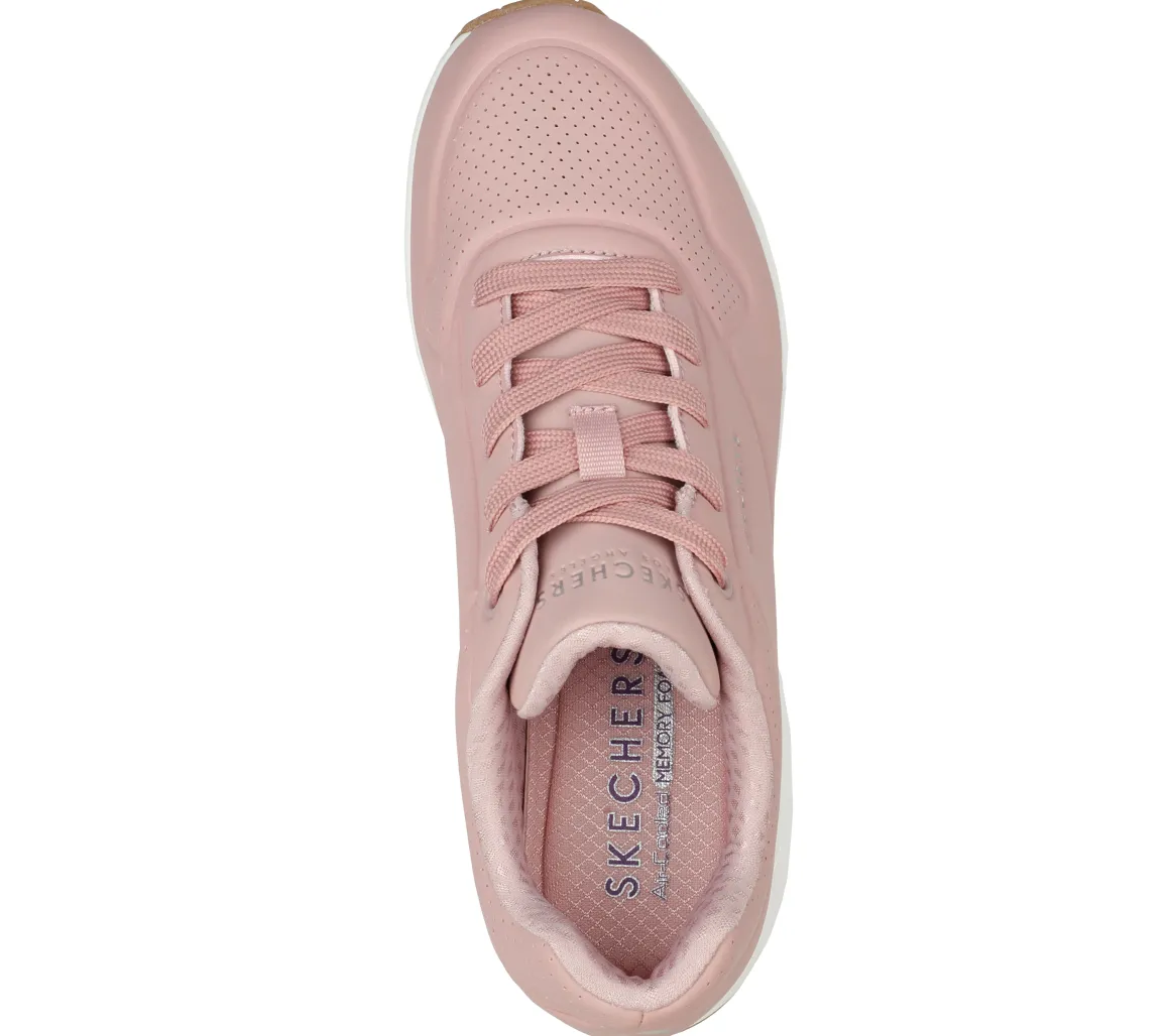 Sneakers rosa da donna con suola ad aria Skechers Uno
