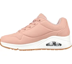 Sneakers rosa da donna con suola ad aria Skechers Uno
