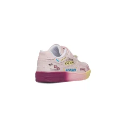 Sneakers rosa da ragazza Le Scarpe di Alice con stampe multicolor