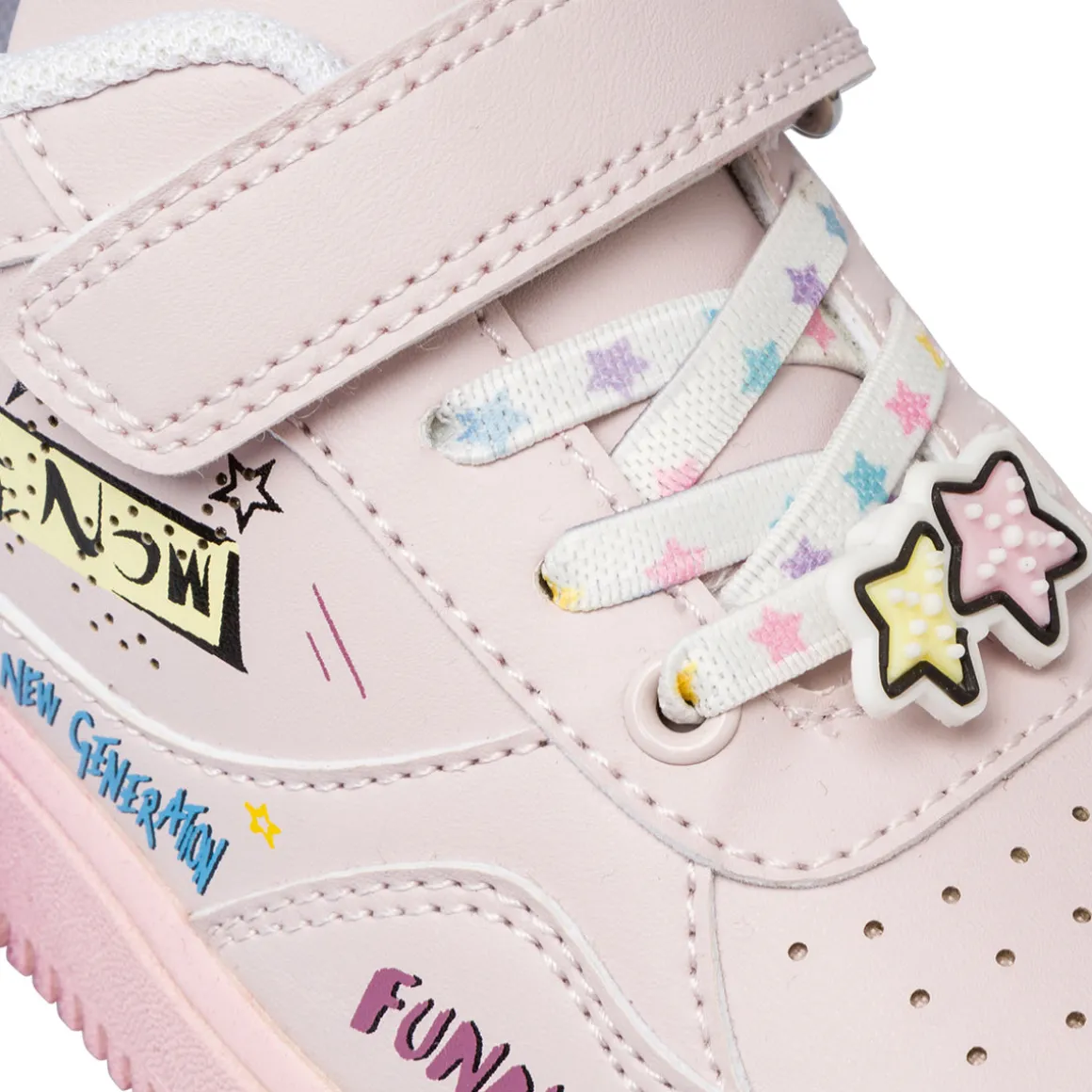 Sneakers rosa da ragazza Le Scarpe di Alice con stampe multicolor