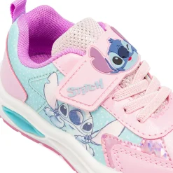 Sneakers rosa e azzurre da Bambina con Luci e patch Stitch