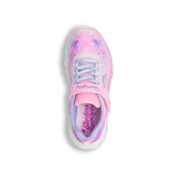 Sneakers rosa e azzurro da bambina con cuori e luci Skechers Eternal Heart