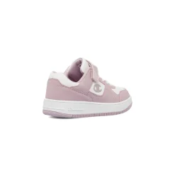 Sneakers rosa e bianche da bambina con chiusura a strappo Champion