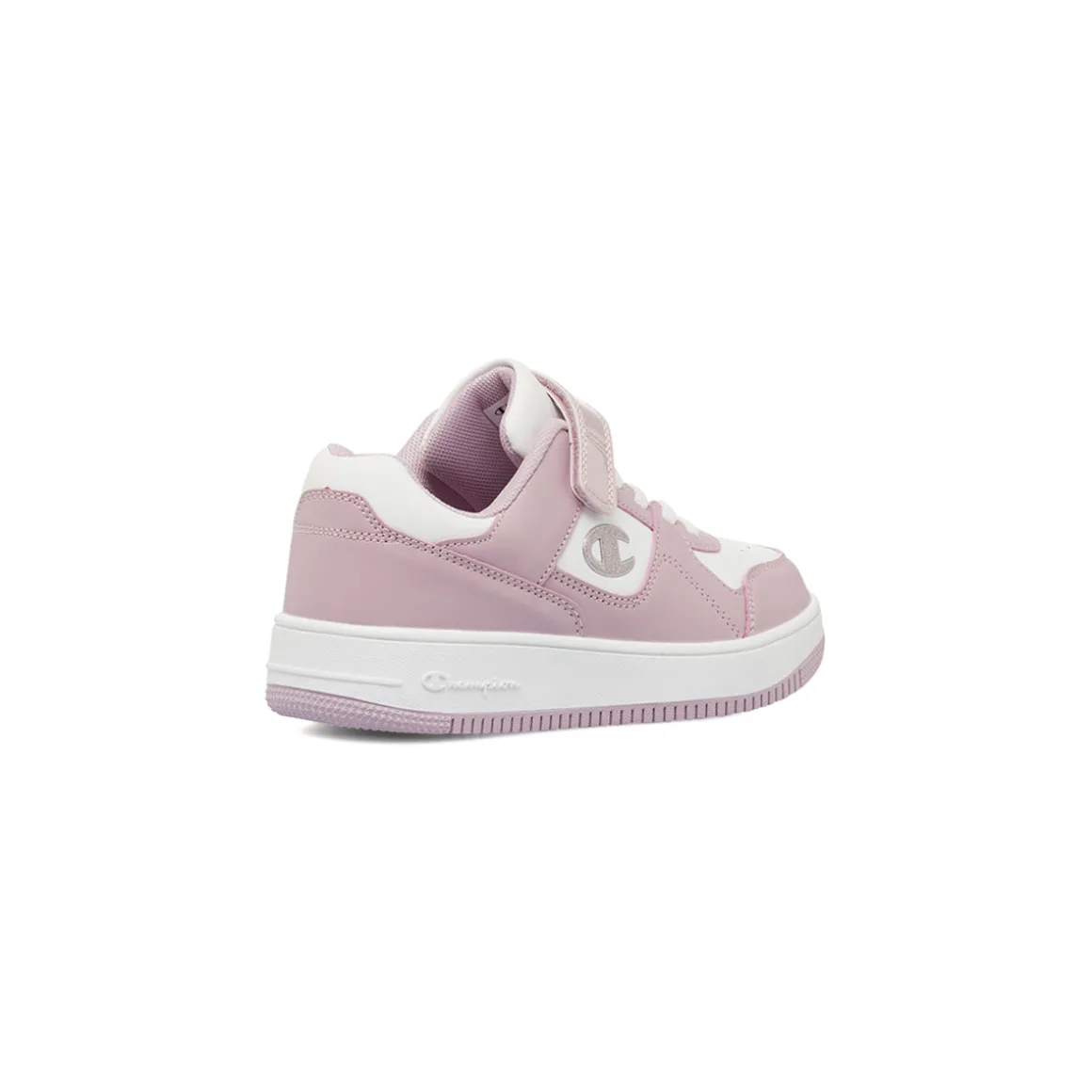 Sneakers rosa e bianche da bambina con chiusura a strappo Champion