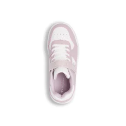 Sneakers rosa e bianche da bambina con chiusura a strappo Champion
