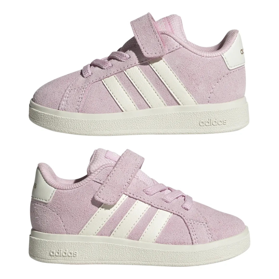 Sneakers rosa effetto scamosciato da Bambina con strappo adidas