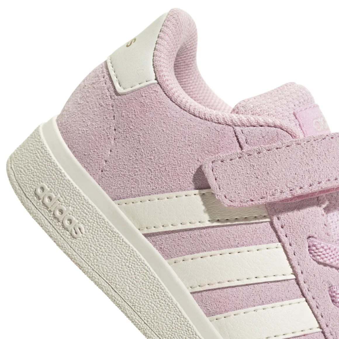 Sneakers rosa effetto scamosciato da Bambina con strappo adidas