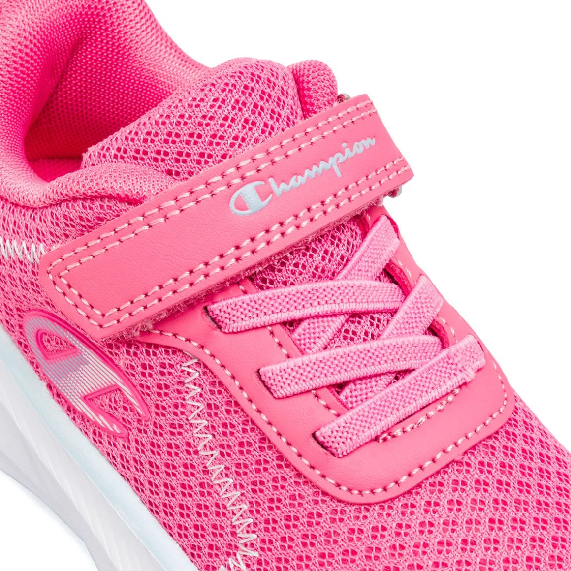 Sneakers rosa Primi Passi Bambina con strappo e logo Champion
