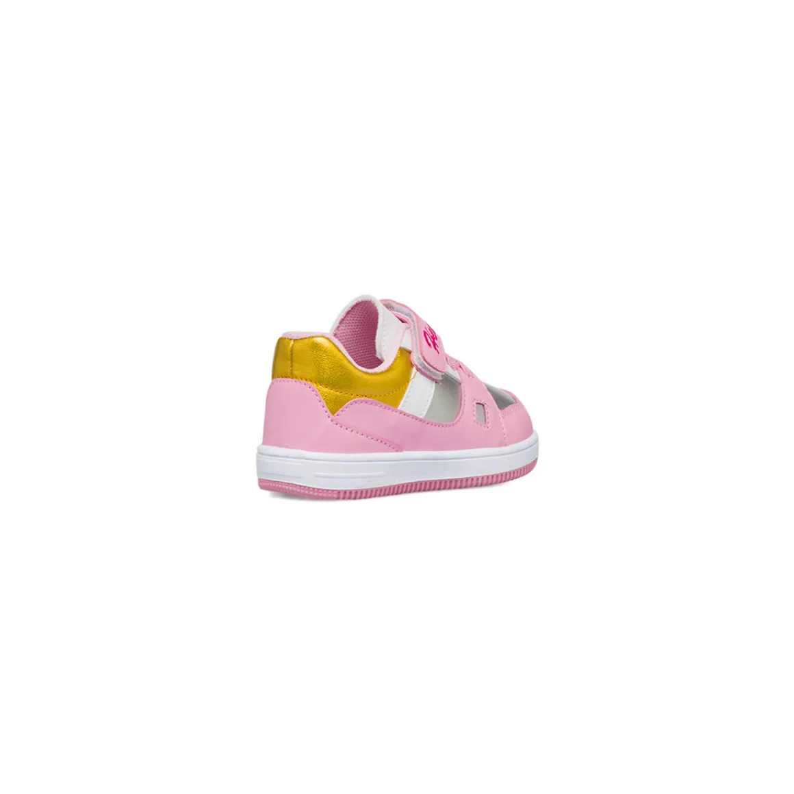 Sneakers rosa primi passi con dettagli argento e oro Le Scarpe di Alice