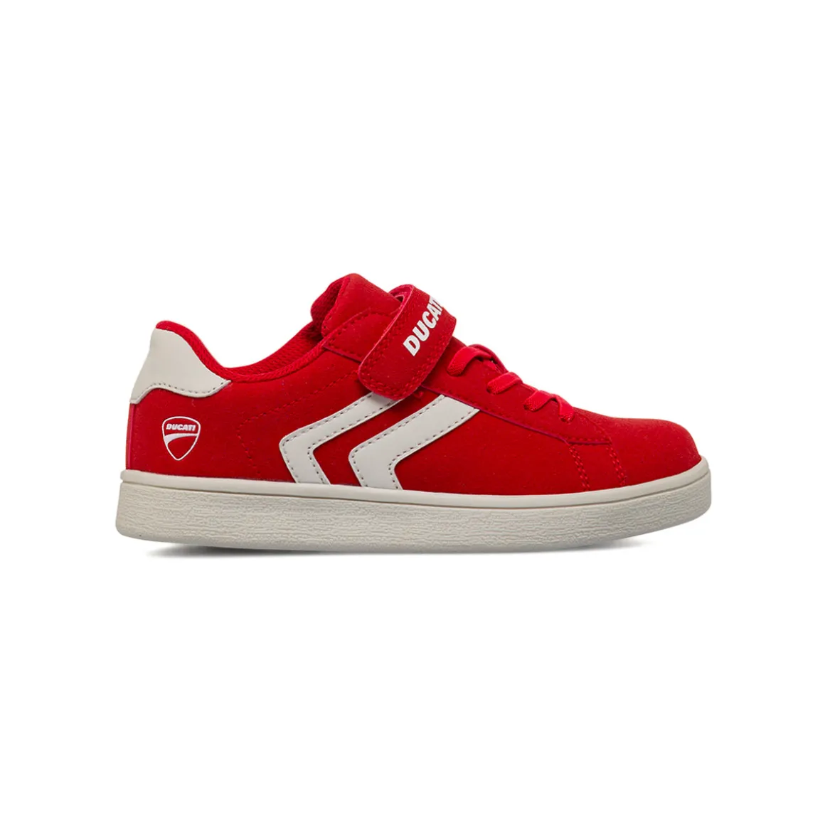 Sneakers rosse da Bambino con chiusura a strappo Ducati