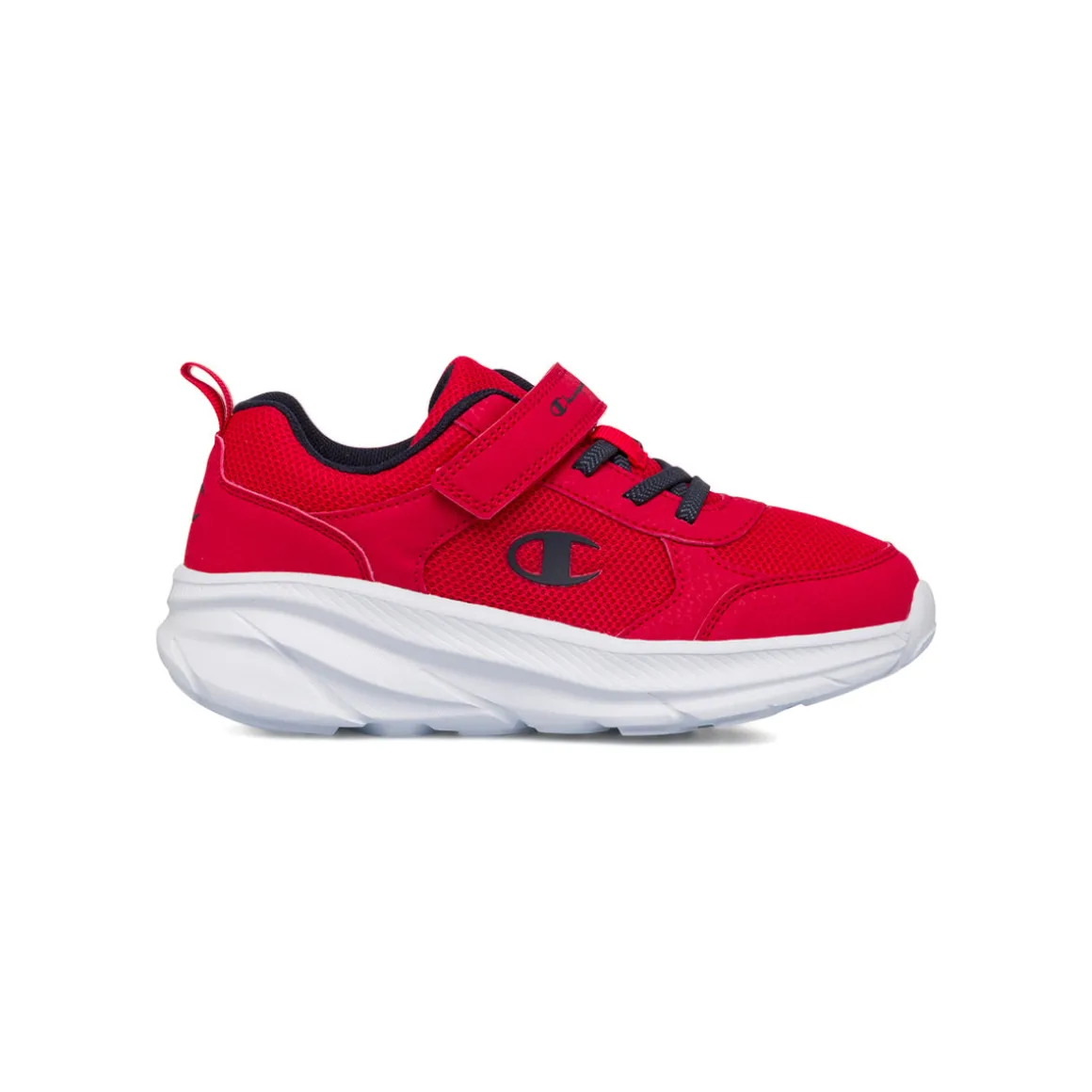 Sneakers rosse da bambino con logo Champion PS Low Cut