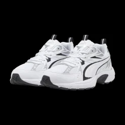 Sneakers Rétro bianche da uomo con dettagli argento e neri Puma Milenio Tech