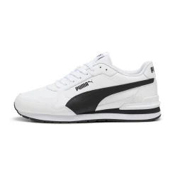 Sneakers Rétro bianche da Uomo con logo laterale nero in contrasto Runner v4 Puma