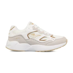 Sneakers Rétro bianche e beige da Donna con dettagli dorati Everlast
