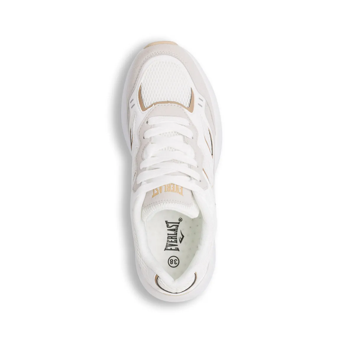 Sneakers Rétro bianche e beige da Donna con dettagli dorati Everlast