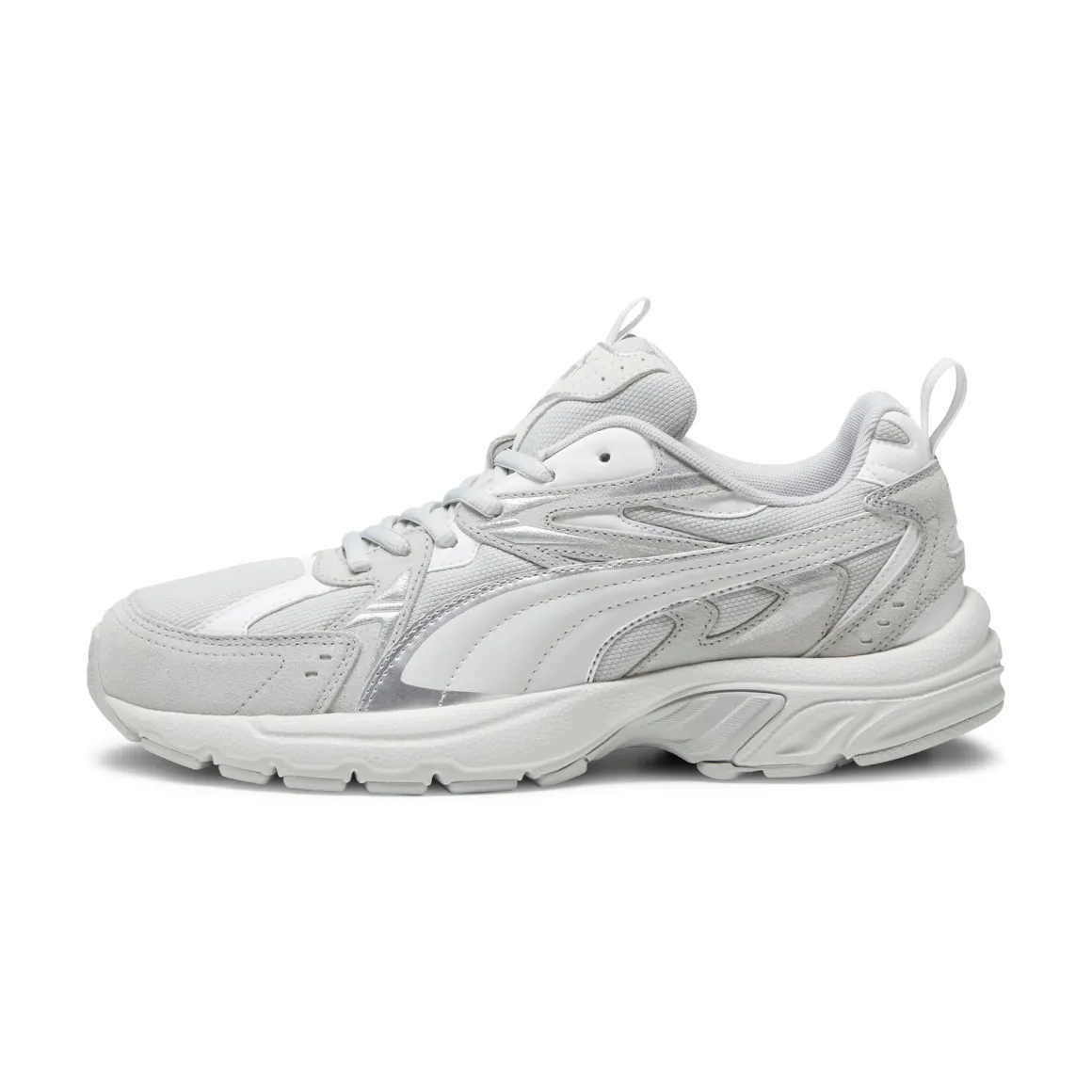 Sneakers Rétro bianche e grigie con logo Puma Milenio Tech