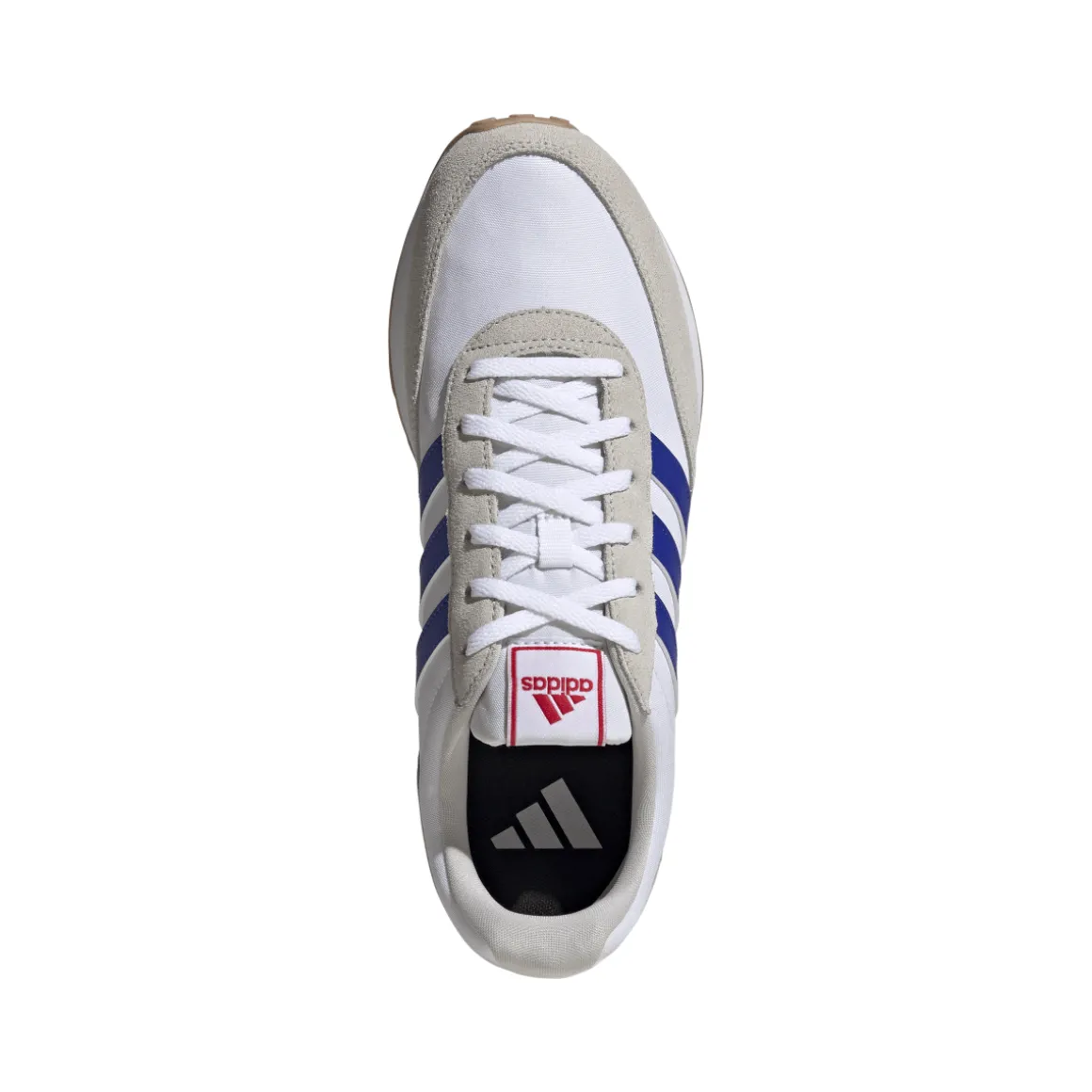 Sneakers Rétro da Uomo bianche in pelle con dettagli blu e rossi adidas Run 60s
