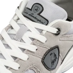Sneakers Rétro da uomo grigie e nere con inserti effetto scamosicato Tonino Lamborghini