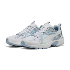 Sneakers Rétro running da donna bianche con dettagli verdi e azzurri Puma Milenio Tech