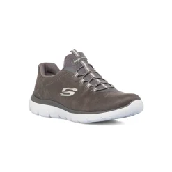 Sneakers slip-on grigie da donna Skechers Summits