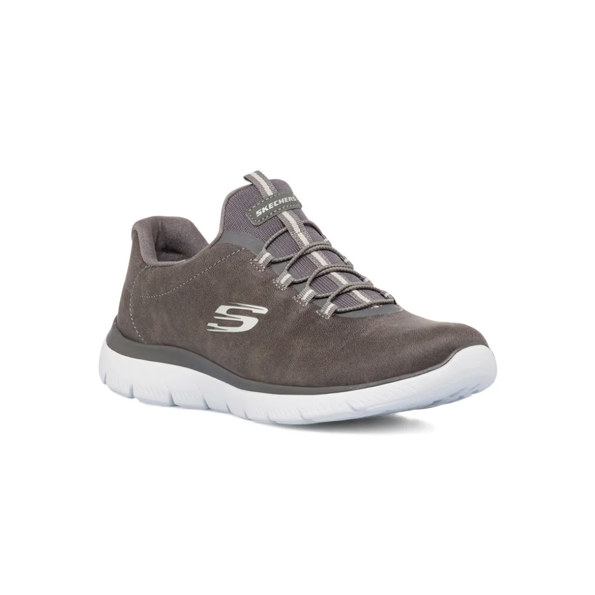 Sneakers slip-on grigie da donna Skechers Summits