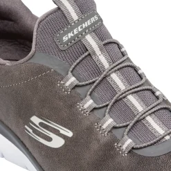 Sneakers slip-on grigie da donna Skechers Summits