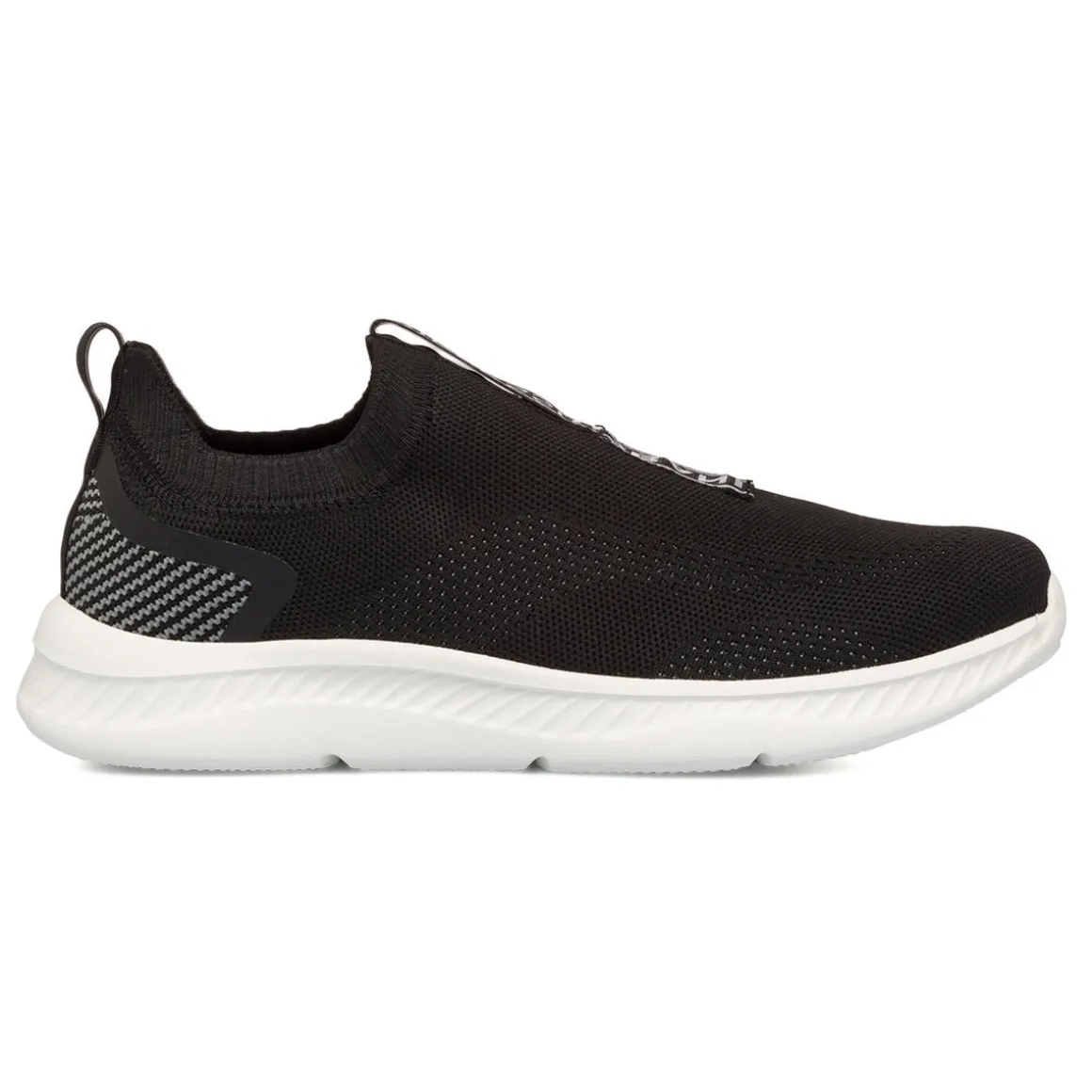 Sneakers slip-on nere in tessuto mesh da uomo Riflessi Urbani