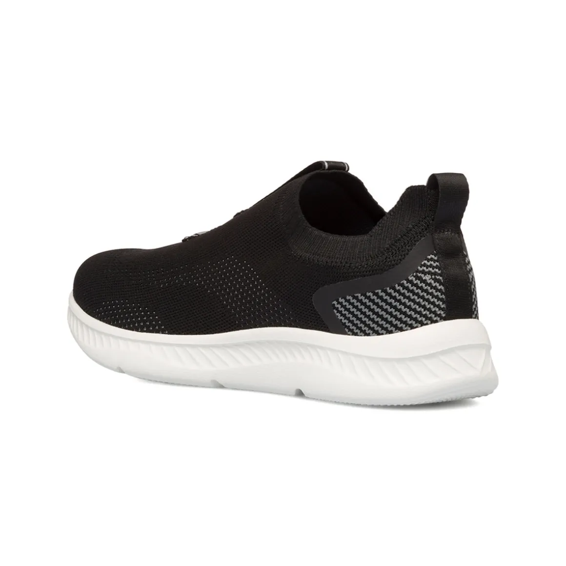 Sneakers slip-on nere in tessuto mesh da uomo Riflessi Urbani