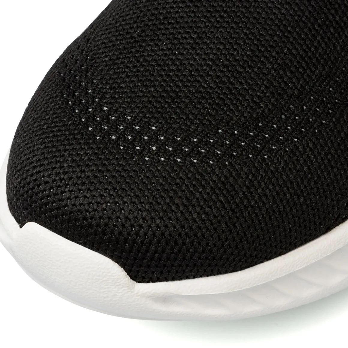 Sneakers slip-on nere in tessuto mesh da uomo Riflessi Urbani