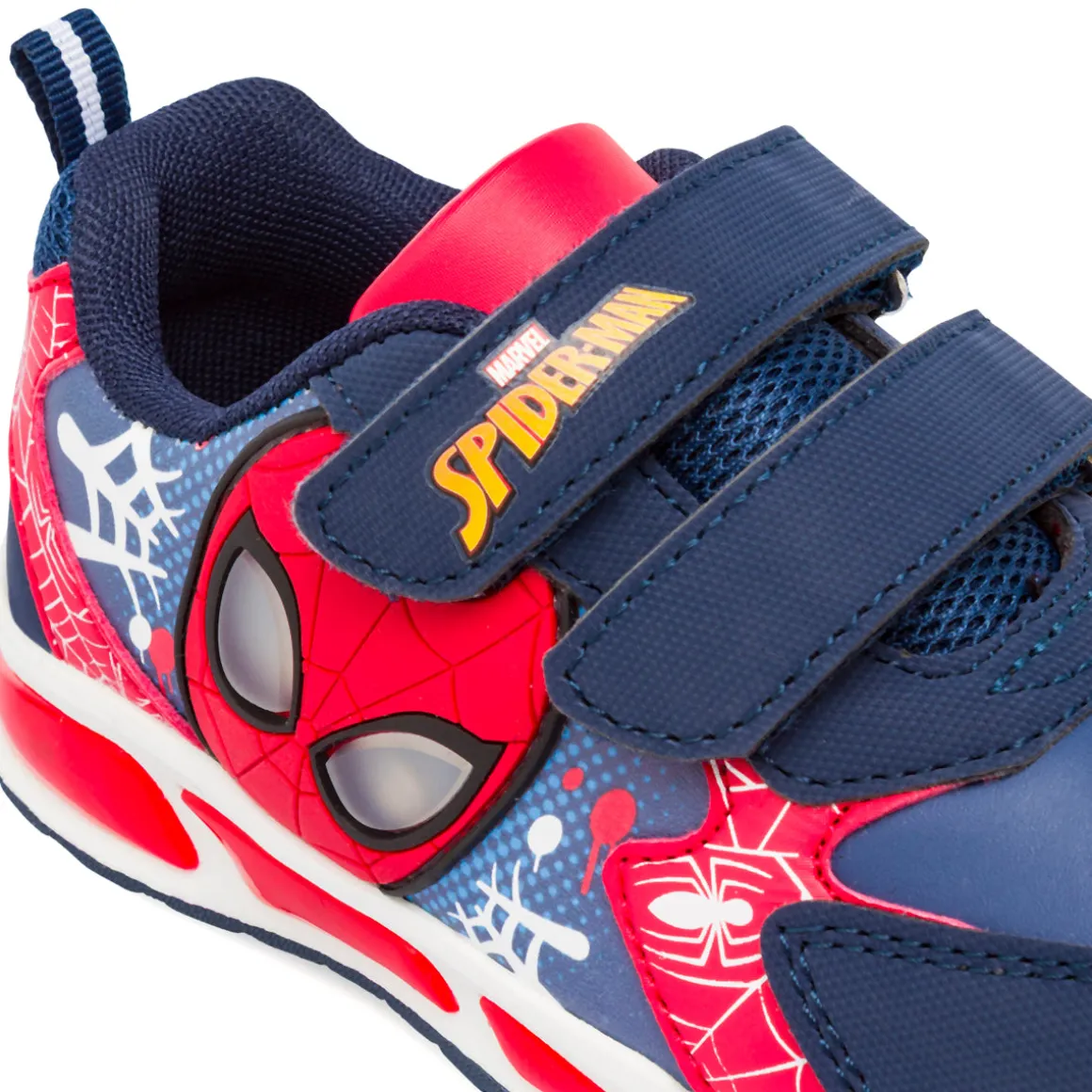 Sneakers Spiderman blu e rosse con Luci da Bambino