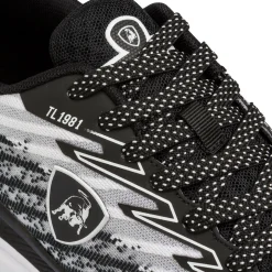 Sneakers sportive da uomo bianche e nere con logo Tonino Lamborghini