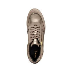 Sneakers taupe da Donna con zeppa e zip Geox