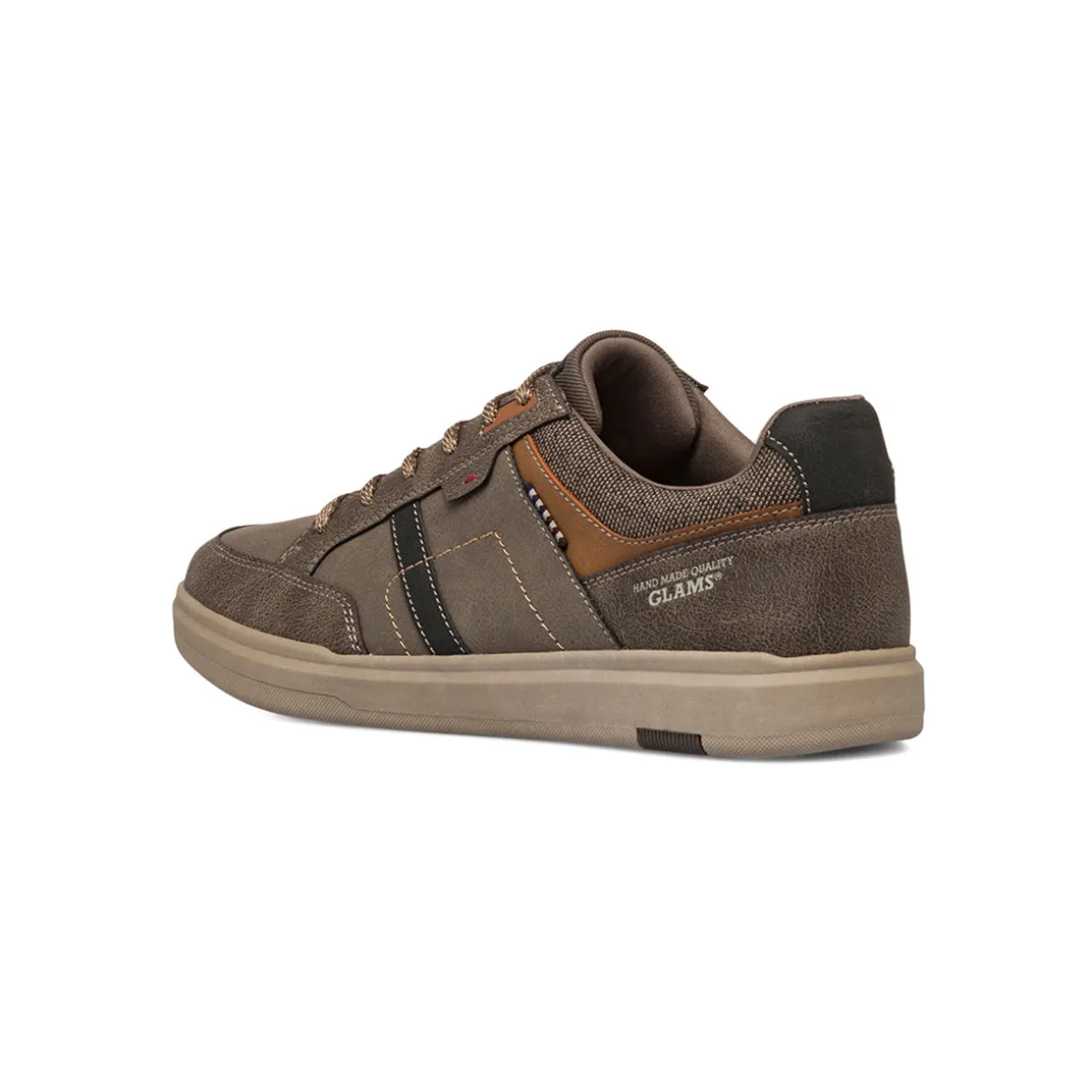 Sneakers taupe da uomo con logo Glams