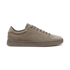 Sneakers taupe da Uomo in suede con suola traspirante Geox