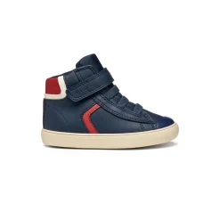 Sneakers traspiranti alte blu da Primi Passi Bambino con strappo Geox