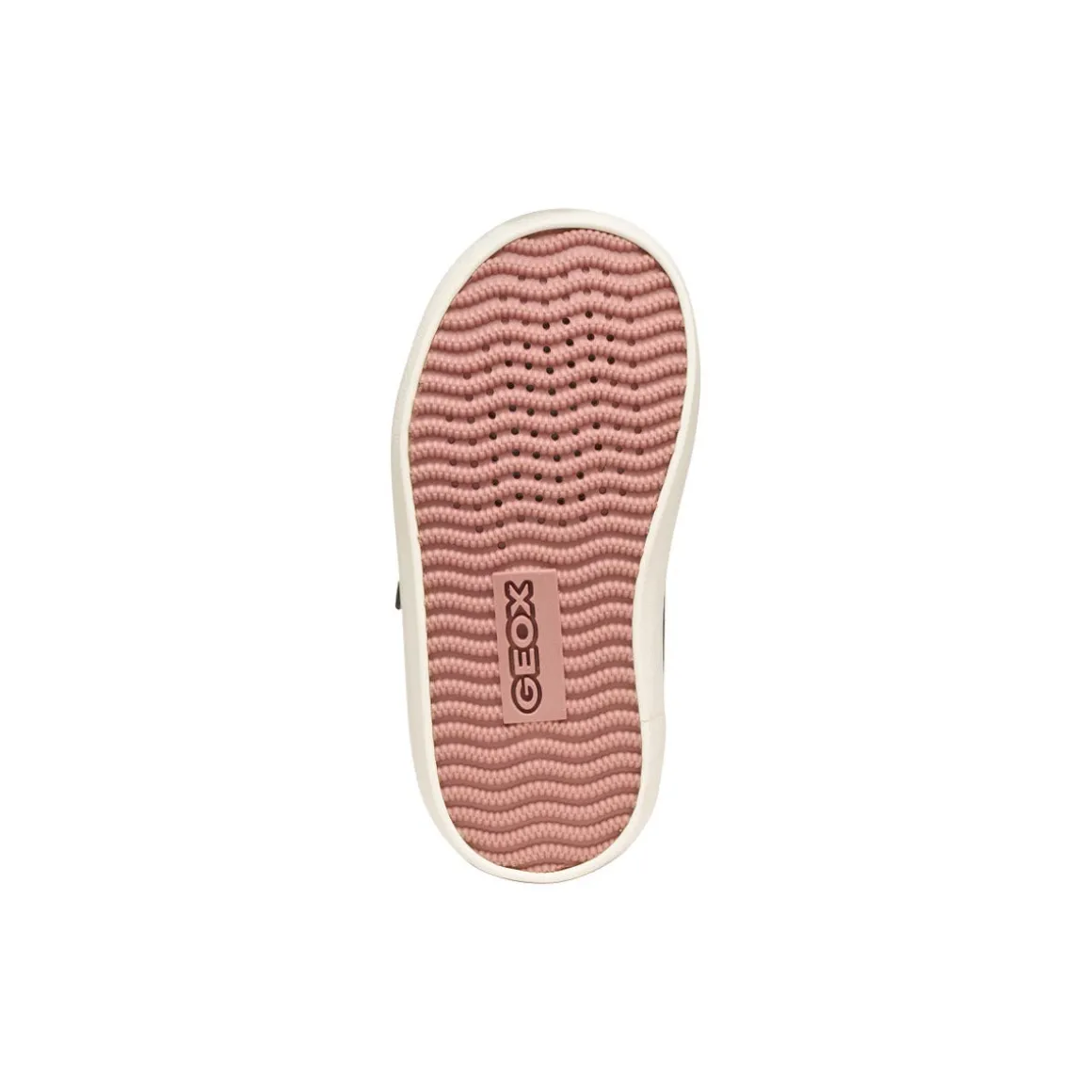 Sneakers traspiranti alte grigie da Bambina con strappo Geox