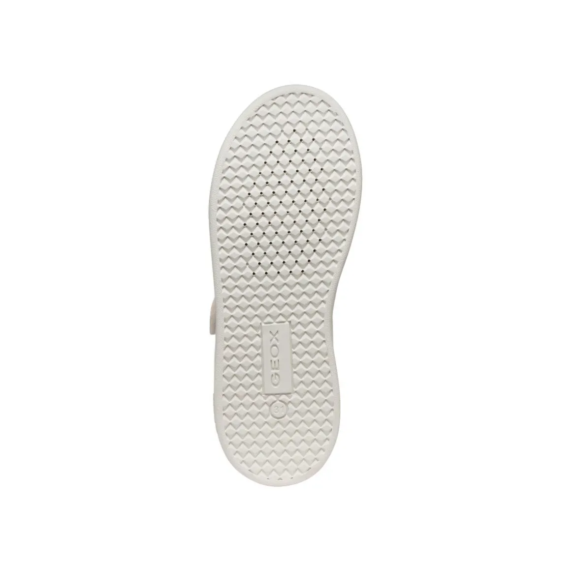 Sneakers traspiranti bianche da Bambina con dettaglio glitterato Geox