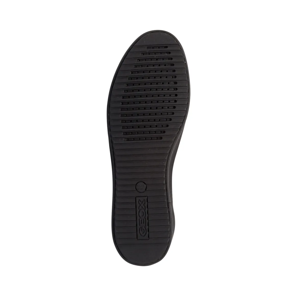 Sneakers traspiranti da donna nere in pelle Geox
