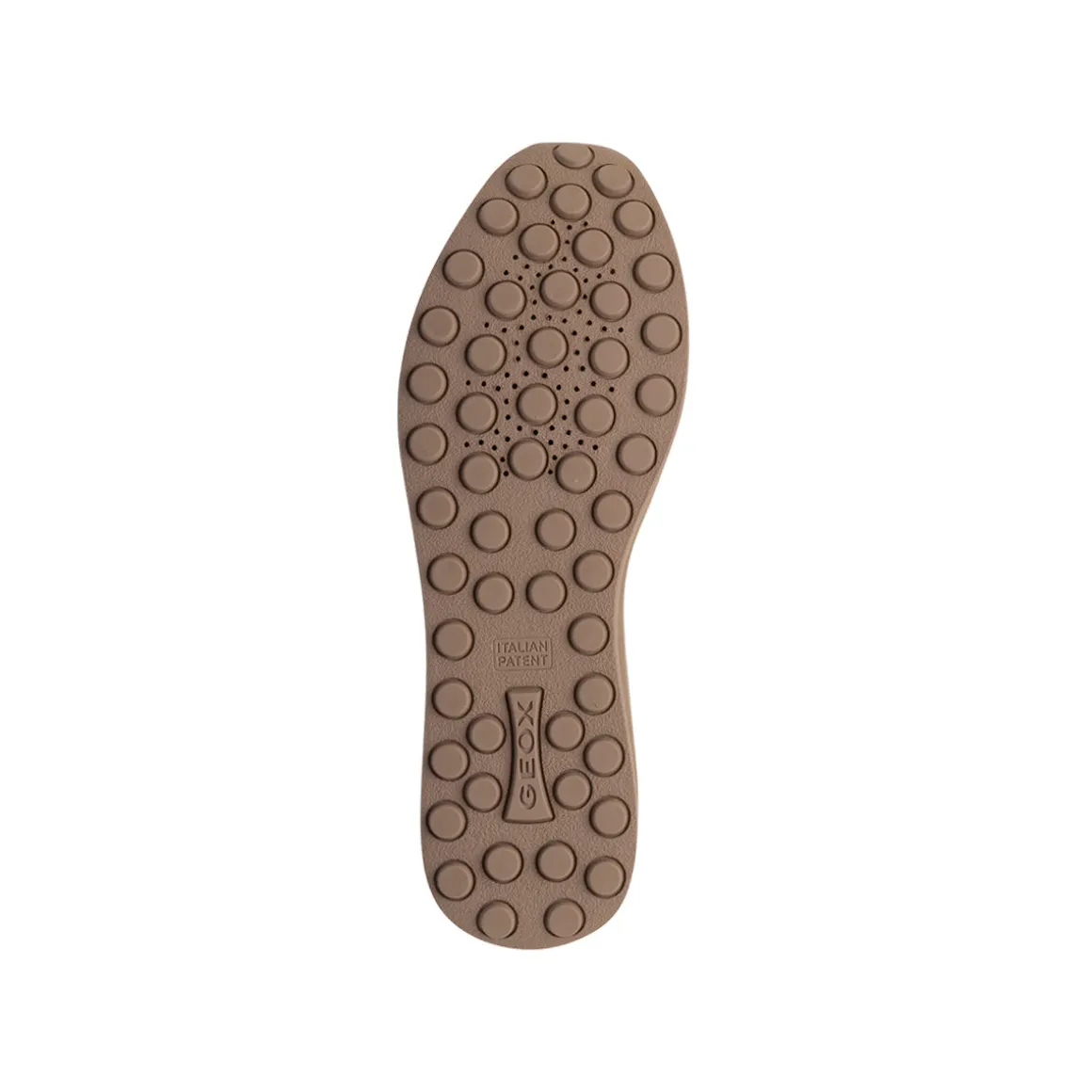 Sneakers traspiranti da donna in pelle taupe Geox