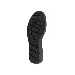 Sneakers traspiranti da donna nere in pelle con rialzo Geox