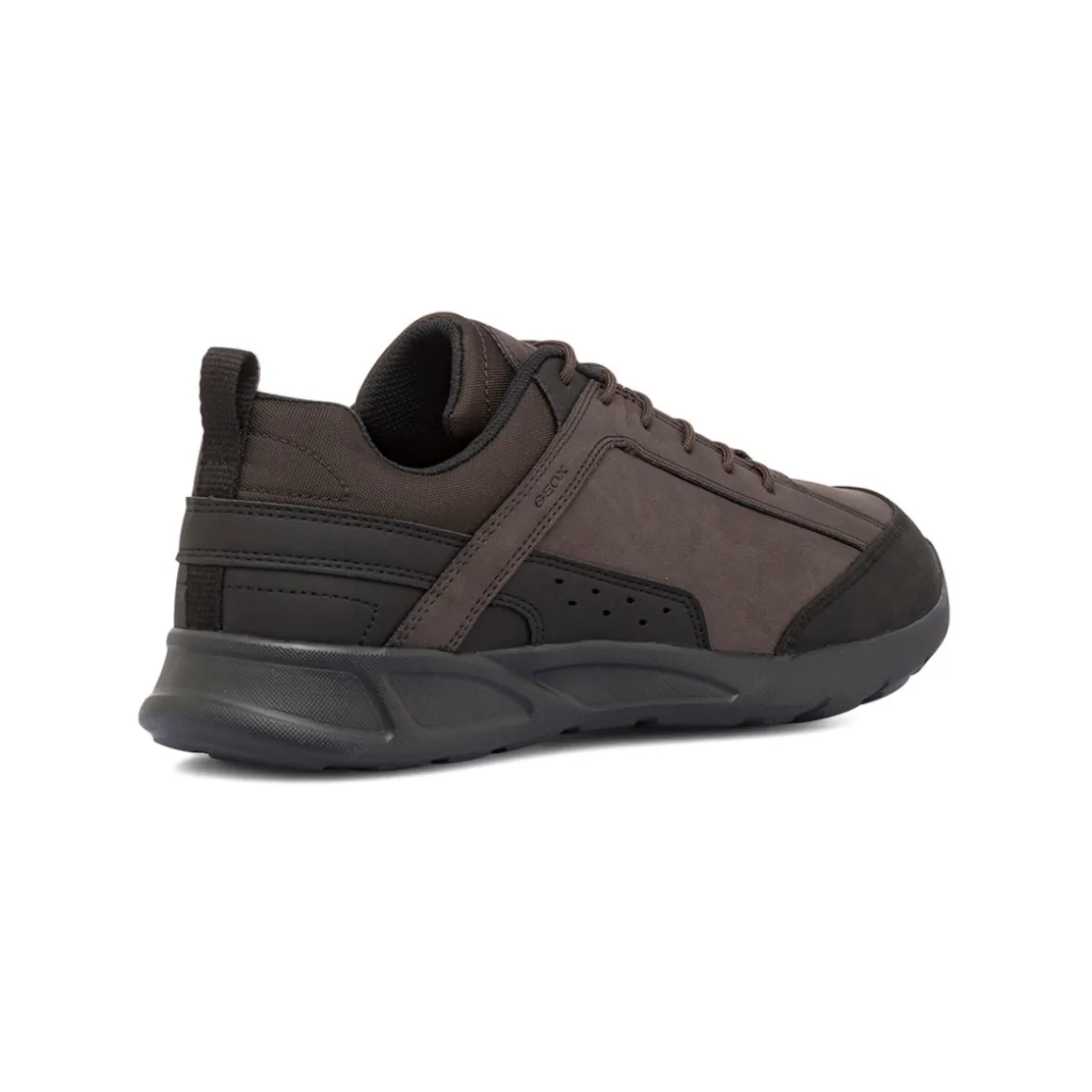 Sneakers traspiranti da uomo marroni con logo Geox