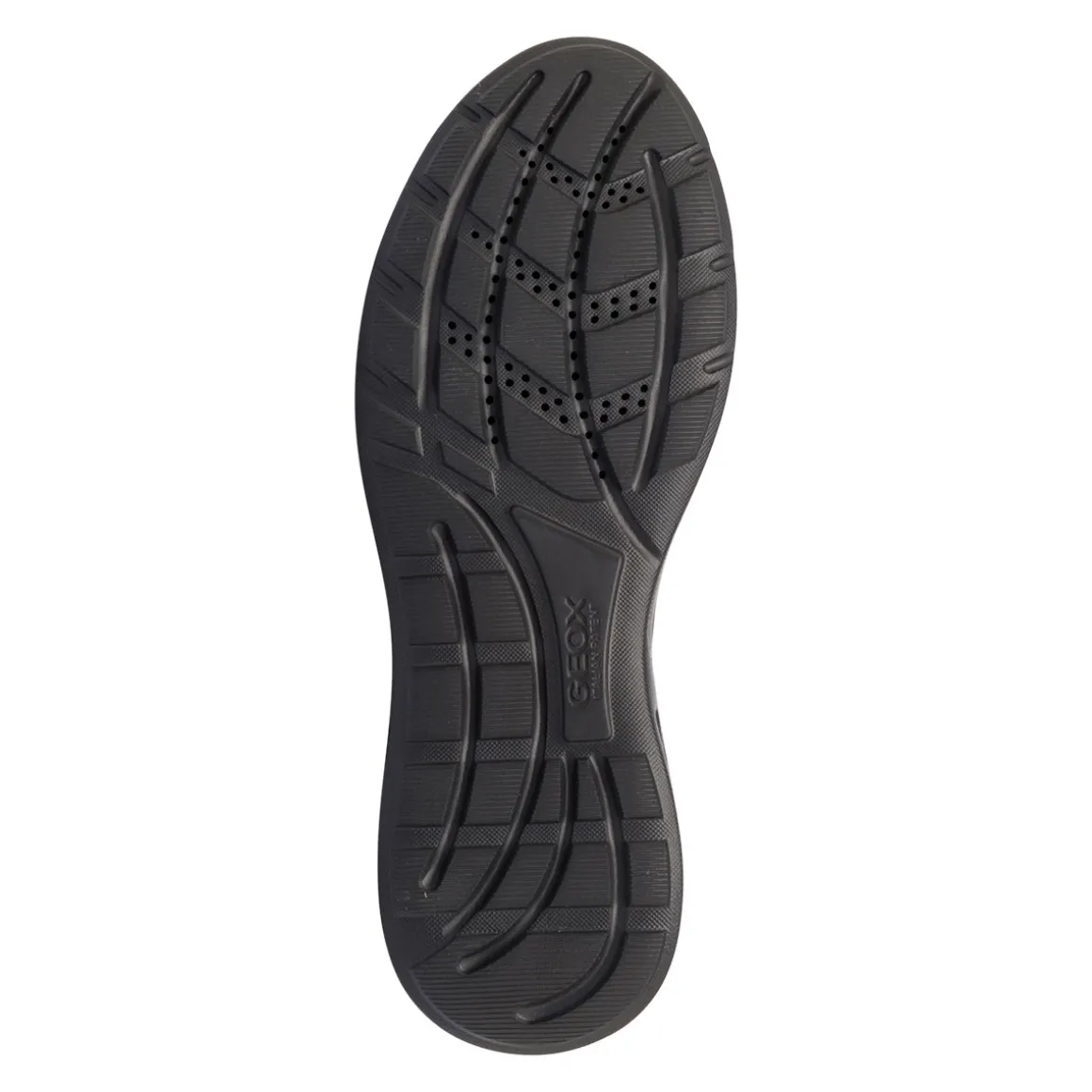 Sneakers traspiranti da uomo marroni con logo Geox