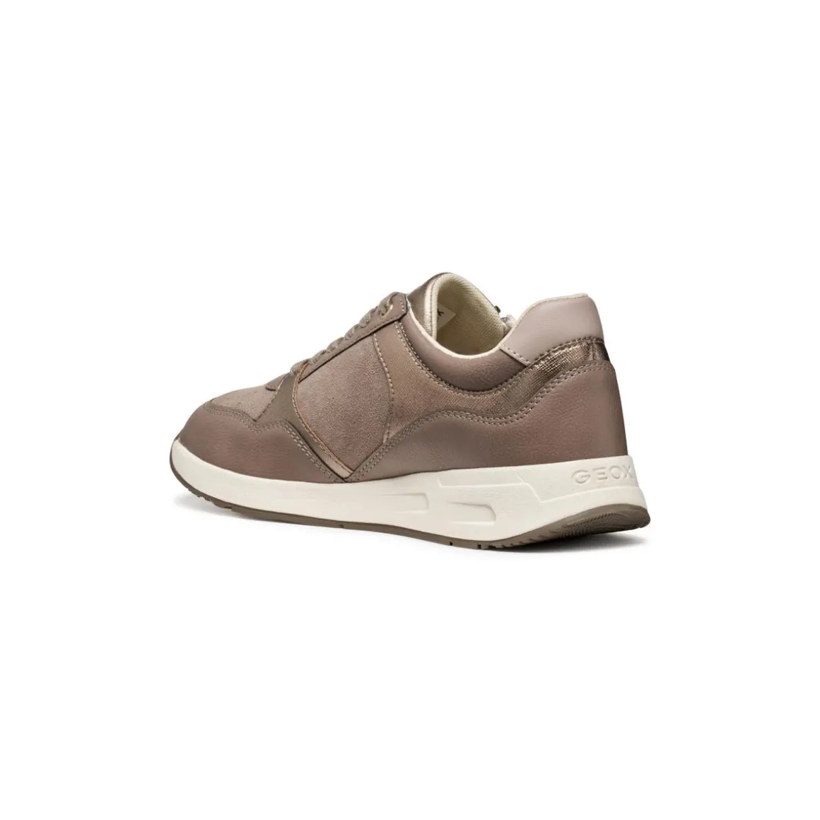 Sneakers trspiranti taupe da Donna con zip Geox