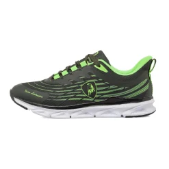 Sneakers verde militare e dettagli fluo da Ragazzo Tonino Lamborghini