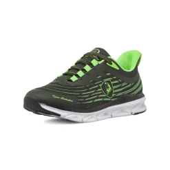 Sneakers verde militare e dettagli fluo da Ragazzo Tonino Lamborghini