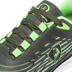 Sneakers verde militare e dettagli fluo da Ragazzo Tonino Lamborghini